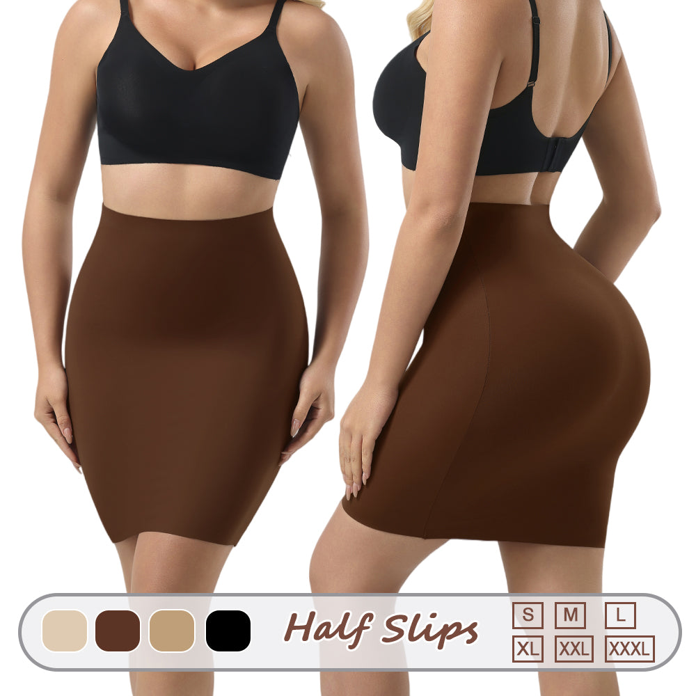short slips for under dresses Dokisi Women's Smooth Invisible Shaping Half Slips – Dokisi Shapewear