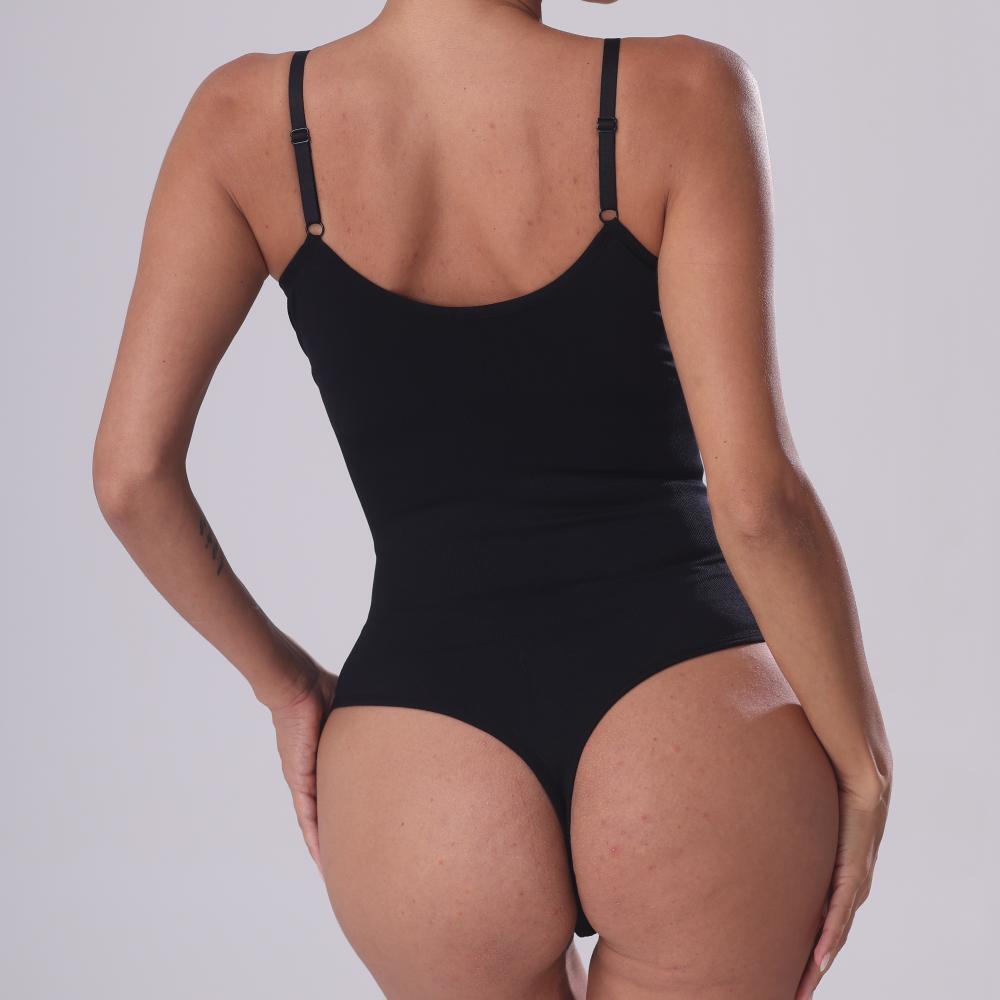 Women's Knitted Seamless Bodysuit Shapewear Thong