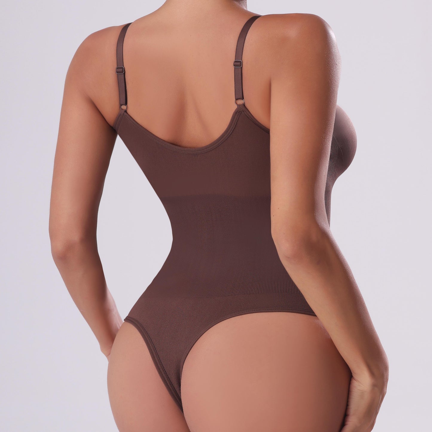 Women's Knitted Seamless Bodysuit Shapewear Thong